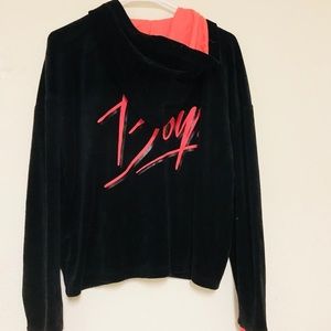 Juicy Couture Black Behati Velour Pullover